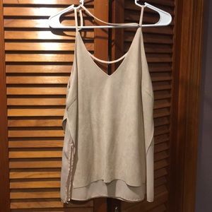 Suede tank top